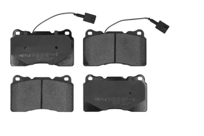 Image of MEYLE 025 230 9216/W Brake pad set Front Axle, incl. wear warning contact, Original Quality, with anti-squeak plate Brake Pad Set,disc brake (402)