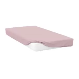 image of Belledorm Brushed Cotton Extra Deep Fitted Sheet (Kingsize) (Powder Pink)