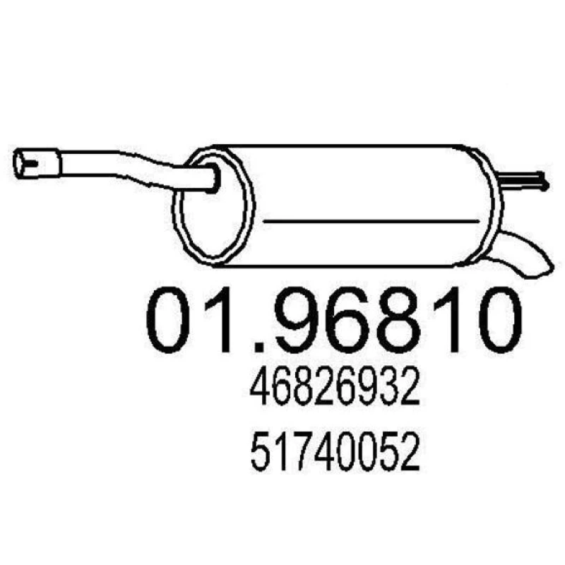 Image of MTS 01.96810 Rear silencer End Silencer (3437)