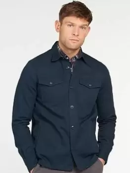 Image of Barbour Essential Twill Overshirt, Navy Size XL Men