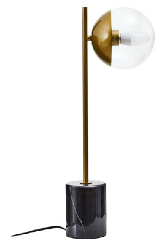 Image of Orsina Contemporary Small Gold Finish Metal Table Lamp, Versatile Desk Lamp, Sturdy Modern Ambient Lamp On Table