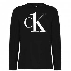 image of Calvin Klein Klein Long Sleeve Tee Mens - Black