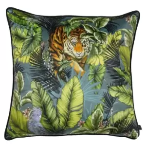 Image of Prestigious Textiles Bengal Tiger Polyester Filled Cushion Polyester Twilight