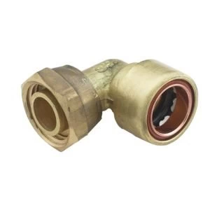 image of Plumbsure Push fit Bent tap connector Dia15mm