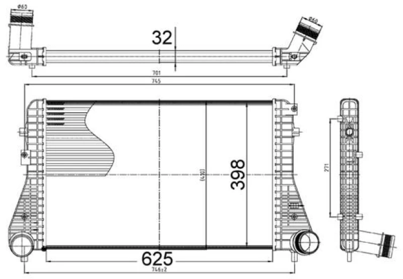 Image of Intercooler MAHLE CI 517 000S
