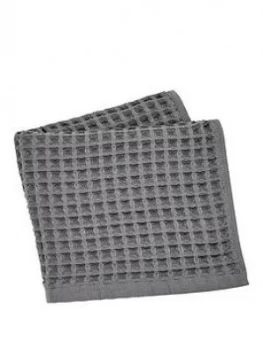 image of Perri Home Waffle Bath Towel Charcoal