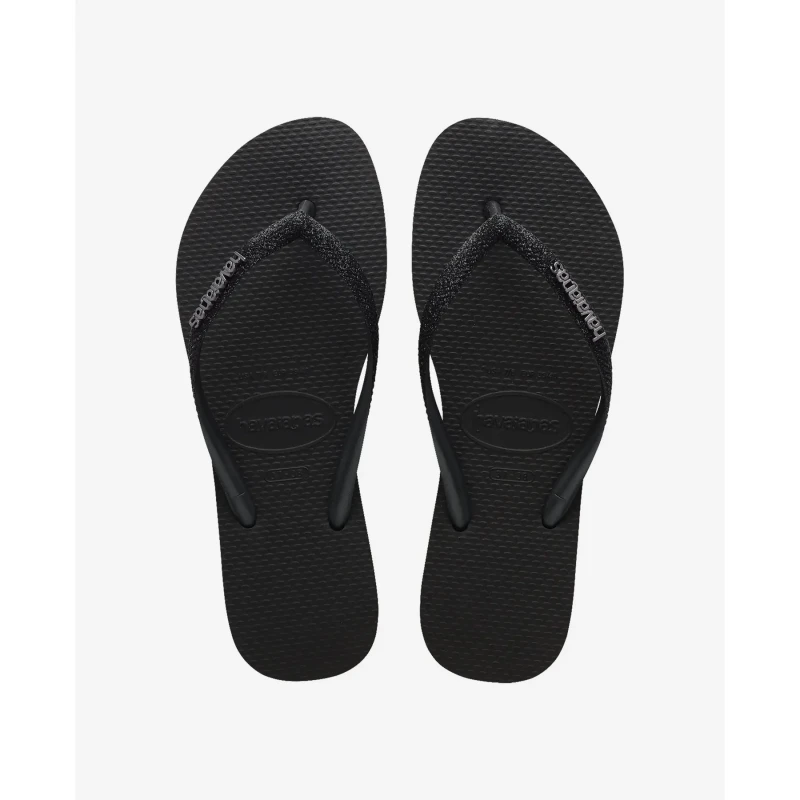 Image of Havaianas Womens flip-flops Havaianas Slim Glitter II Noir Female 41/42
