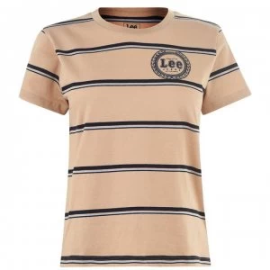 Lee Jeans JT Stripe T Shirt - JCLP-DUSTBEIGE