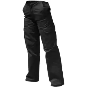 Image of Warrior Womens/Ladies Cargo Workwear Trousers (8/R) (Black) - Black