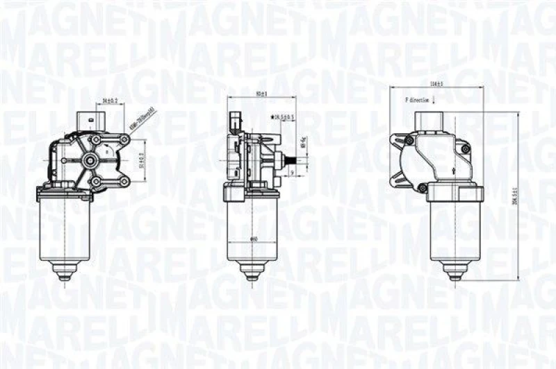 Image of MAGNETI MARELLI Wiper motor MAGNETI MARELLI 064372300010