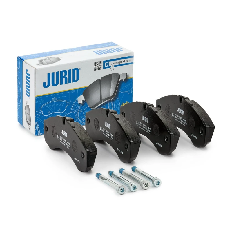 Image of JURID 2912109561 Brake pad set prepared for wear warning indicator, with accessories Brake Pad Set,disc brake (402)