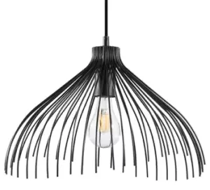 image of Umb Wire Frame Pendant Light Black E27