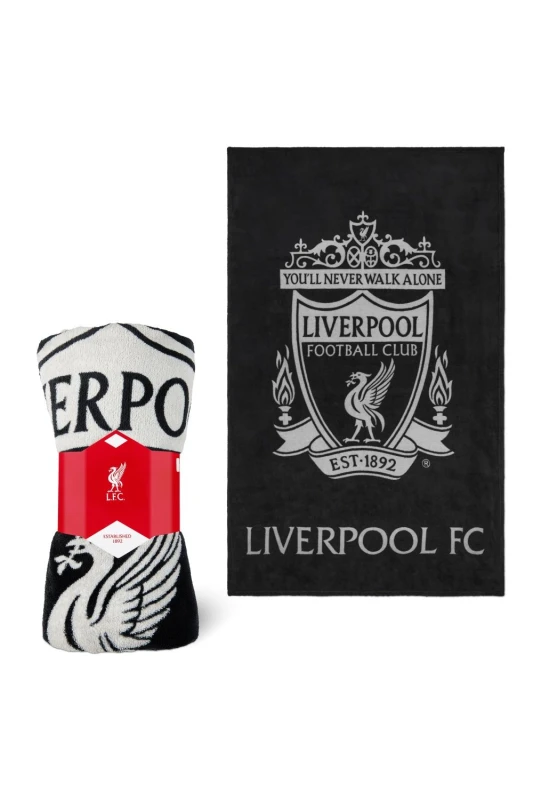 Image of Liverpool FC Crest Blanket Black