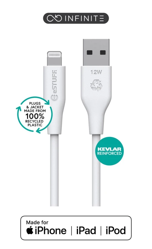 Image of eSTUFF ES601170-BULK lightning cable 1m White