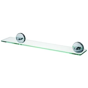 Image of Wickes Boston Glass Shelf - Chrome 500mm