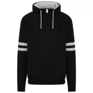 Image of AWDis Unisex Adults Game Day Hoodie (L) (Deep Black/Heather Grey)