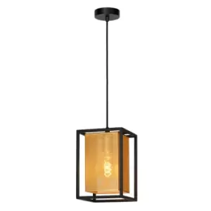 image of Sansa Modern Pendant Light - 1xE27 - Black