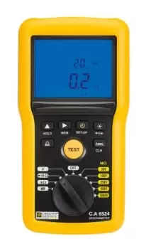 Image of Chauvin Arnoux CA 6524, Insulation & Continuity Tester, 1000V, 200G, CAT IV