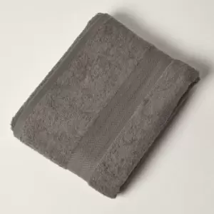 image of HOMESCAPES Slate Grey 100% Combed Egyptian Cotton Bath Sheet 500 GSM - Slate