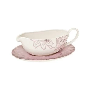 Denby Monsoon Chantilly Sauce Boat and Stand