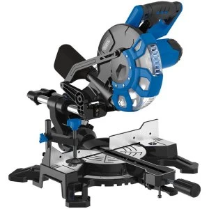 Image of Draper 1500W 230V Sliding Compound Mitre Saw with Laser Cutting Guide