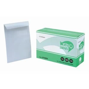 image of 5 Star Eco Envelopes C4 Recycled Pocket Self Seal Window 90gsm 324 x 229mm White Pack of 250