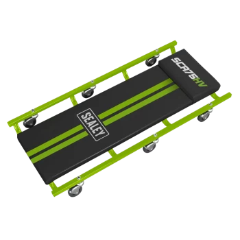 Image of 36" Deluxe American-Style Creeper with Steel Frame & 6 Wheels - Hi-Vis Green
