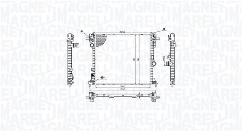 Image of MAGNETI MARELLI Engine radiator MAGNETI MARELLI 350213214400