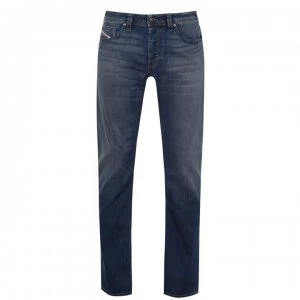 Image of Diesel Larkee Straight Jeans - Mid Wash 009EI