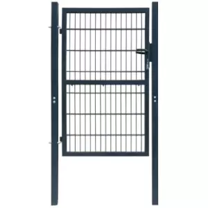 image of 2D Fence Gate (Single) Anthracite Grey 106 x 210cm Vidaxl Grey