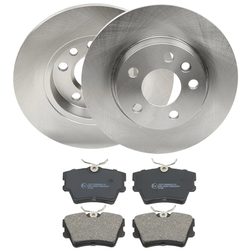 Image of RIDEX 3405B1788 Brake disc and pads set Rear Axle, Brake Disc Type: Solid Brake Set,disc brakes (3405)