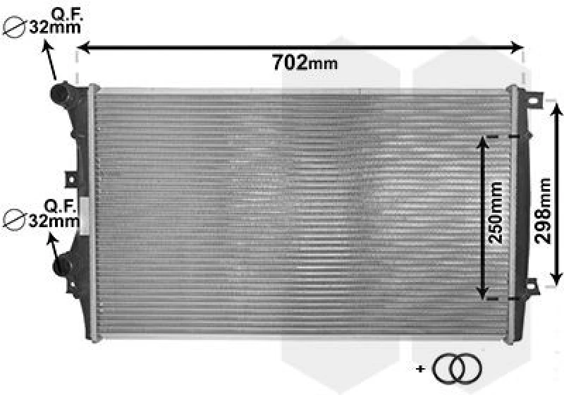 Image of VAN WEZEL Engine radiator VAN WEZEL 58002206