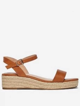 image of Dorothy Perkins Wide Fit Rhianna Espadrilles- Tan