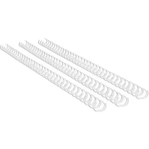 image of GBC A4 11mm Binding Wire Elements 34 Ring 100 Sheet Capacity White Pack of 100