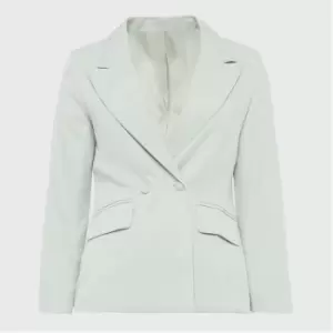 Image of Missguided Plus Size Double Breasted Blazer - Green