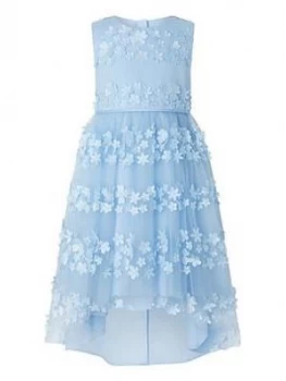 Monsoon Girls Pretty Petal Hi Low Dress - Blue, Size 10 Years, Women