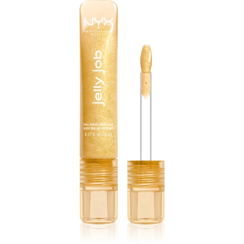 Image of NYX Professional Makeup Jelly Job sparkle lip gloss with magnifying effect shade Glow Job 7.5 ml