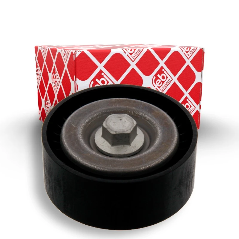 Image of FEBI BILSTEIN 37517 Idler Pulley with screw Plastic Deflection/Guide Pulley,v-ribbed belt (312)