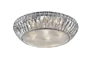 Image of Armel 7 Light LED Flush Chrome Ceiling Fitting