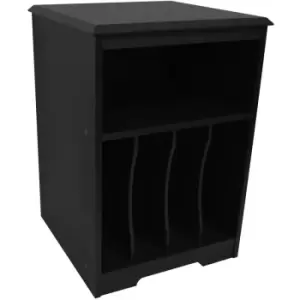 Image of AUDIO - Turntable / LP Record / Vinyl Storage Side End / Bedside Table - Black - Black