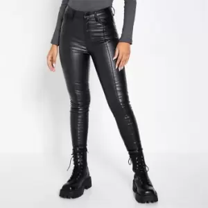 Image of I Saw It First Seam Front Coated Skinny Jean - Black