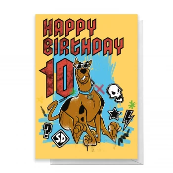 Image of Scooby Doo 10th Birthday Greetings Card - Giant Card