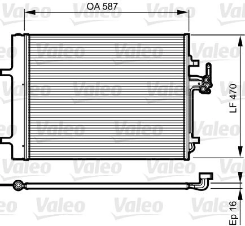 Image of Air conditioning condenser VALEO 814184