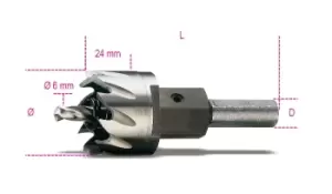 Image of Beta Tools 451 HSS Entirely Ground Hole Cutter Ø: 12mm 004510012