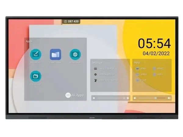 Image of Sharp Sharp PN-L862B interactive whiteboard 2.18 m (86") 3840 x 2160 pixels Touch Screen Black 60005559