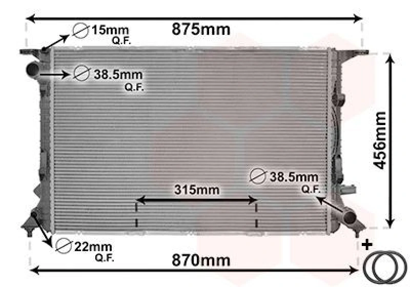 Image of VAN WEZEL Engine radiator VAN WEZEL 03002290