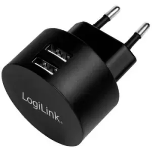 image of LogiLink LogiLink PA0218 USB charger Indoors, Mains socket Max. output current 2100 mA 2 x USB-A