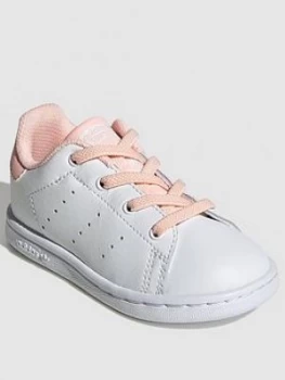 Image of Adidas Originals Stan Smith Infant Trainers - White/Pink