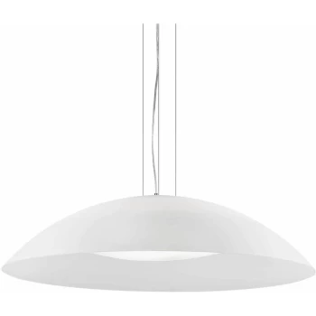 image of Ideal Lux Lena - 3 Light Large Dome Ceiling Pendant White, E27