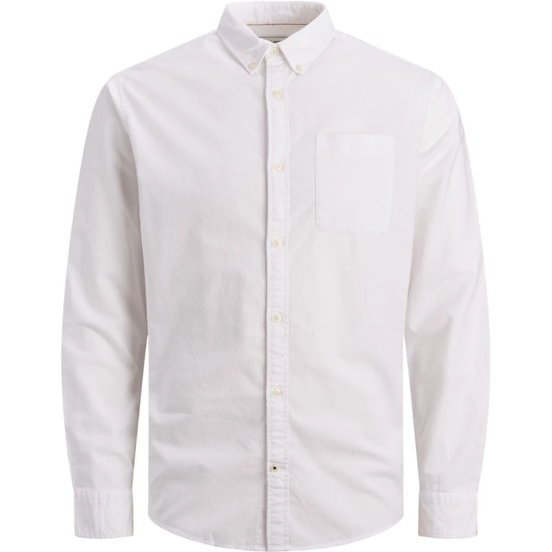 Image of Jack & Jones White / White Slim Fit Casual Shirt White Male 2XL 200924UK